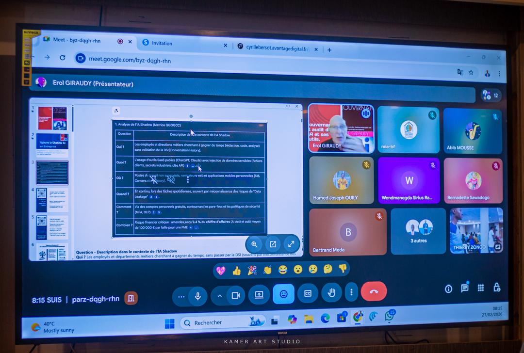 Les experts de L’IA , intervenants en ligne pendant le séminaire
